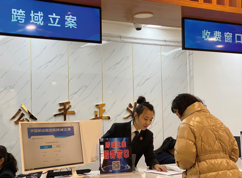 市民在跨域立案窗口立案