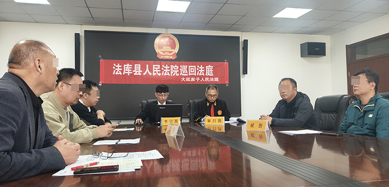 巡回法庭进行先行调解 除了法院的人都挡脸