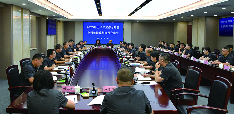 鞍山中院召开2025年上半年工作总结暨审判数据分析研判会商会议